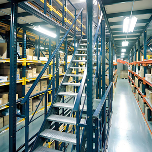 Soffitta mezzanino in acciaio fibbia Loft portatile scale scaffali Multi-livello Rack di stoccaggio sistemi per la conservazione del pavimento