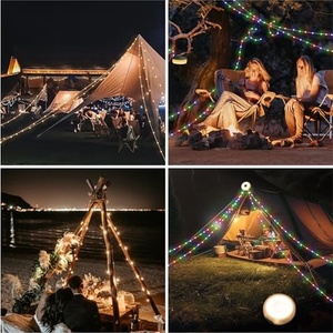 Tira de Luces LED de 12 Horas de Duración, Linterna de Camping Recargable, Luces Navideñas Coloridas con Imán, Luz de Camping Recargable - Product Image 5