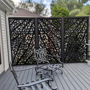 Panneaux de clôture en <span class=keywords><strong>métal</strong></span> d'<span class=keywords><strong>extérieur</strong></span> découpés au laser, style Art Déco moderne, en aluminium, pour la protection de l'intimité, à prix abordables, en vente - Product Image 2