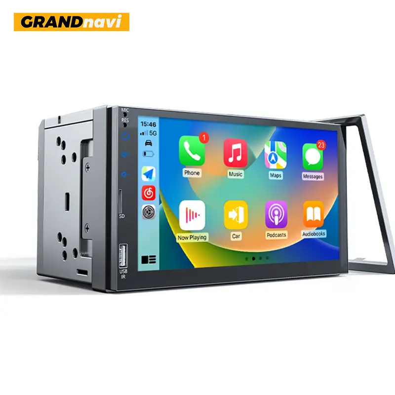 Grandnavi universale da 7 pollici Touch Screen Link specchio doppio Din trasalire autoradio CarPlay Android auto FM BT chiamata per auto