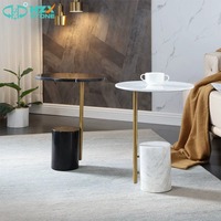 HZX Emperador Marbre Calcite Naturel Foncé pour Table Basse, Table d'Appoint Moderne, Chambre à Coucher, Dalle de Sol Polie et Finie sur Mesure