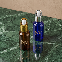 Botol Minyak Esensial Kaca Kosong Silinder Multi Warna Custom 5ml-100ml untuk Aromaterapi Grosir