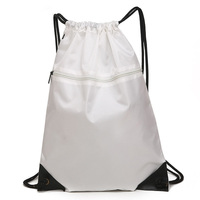 Sac à cordon personnalisé de haute qualité, sac à cordon uni en polyester brodé