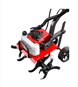 Model baru Mini 4 Stroke Petrol Cultivator/ Manual Tiller kemudi roda + berputar Tilling + Weeding + Ditching - Product Image 2