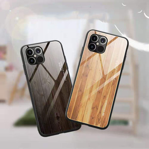 Funda de protección de vidrio templado a prueba de golpes para móvil con diseños de madera, gran oferta - Product Image 4