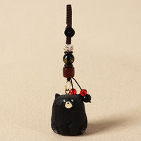 Porte-clés ours fait main haut de gamme, bijou mignon, pendentif de sac à dos apaisant, petit cadeau pour couple, ornements