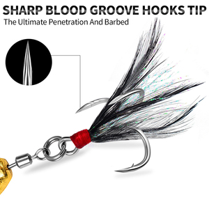 Señuelo de Pesca Artificial Metálico VIB Tipo Cuchara en Colores Dorado/Plateado, 3.5g 5g 7g 10g 15g - Product Image 4