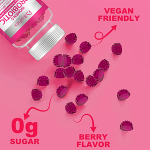 Gomitas Probióticas Altamente Activas que Regulan el Equilibrio de la <span class=keywords><strong>Flora</strong></span> <span class=keywords><strong>Intestinal</strong></span>, Promueven la Digestión, Refuerzan el <span class=keywords><strong>Sistema</strong></span> Inmunitario, Sabor a Bayas Ácidas, Bajo en Azúcar - Product Image 4