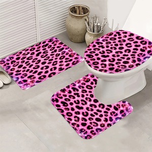 Cortina de Ducha de Poliéster con Estampado de Leopardo Rosa Brillante, Cortina de Baño con Impresión Digital Personalizada, Impermeable, Venta al Por Mayor, Moderna - Product Image 4