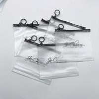 Sacs en plastique transparent PVC recyclables de petite taille OEM avec fermeture éclair pour cosmétiques, bijoux, emballage de bagues, pochette à fermeture éclair pour cosmétiques