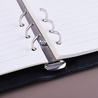 A5 planificateur couverture en cuir PU planificateur agenda carnet de notes classeur d'argent organisateur avec 6 anneaux classeur en cuir rechargeable carnet de notes