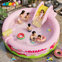 Piscine gonflable en PVC pour enfants et adultes, épaisse, pliable, pour extérieur, avec toboggan et pistolet à eau, vente en gros d'usine