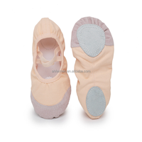 Chaussons de ballet en toile multicolore Meilleures ventes Chaussures de pratique de yoga Chaussures de danse de ballet à semelle souple pour la danse