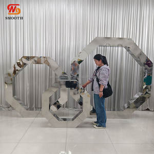SMOOTH High Quality Rectangle Stainless Steel <b>Backdrop</b> <b>Stand</b> with Gold/Silver Mirror Design for Wedding Decor - Product Image 6