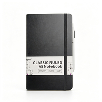 Carnet personnalisé A5 en cuir PU, couverture rigide, 210x130mm, avec fermeture élastique, porte-stylo, marque-page en ruban, pour le bureau, l'école, les cadeaux
