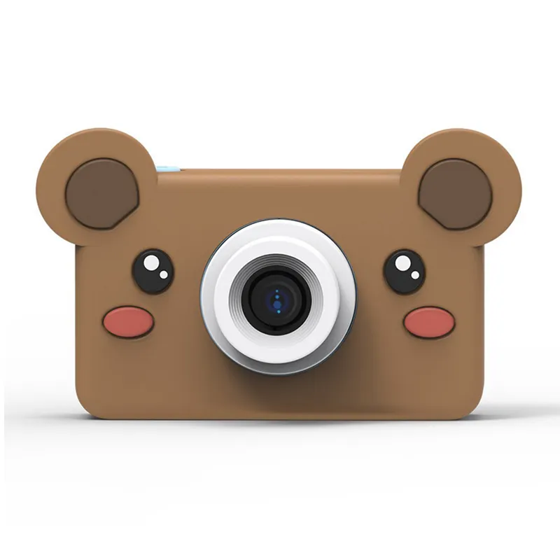 Kids Camera Bear Cartoon Shape Digital Camera For Children With 1100mAh Battery USB Charging Children Camera From China For Kids