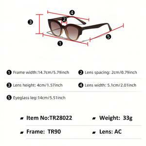 Gafas de Sol Personalizadas con Logotipo, Moda 2025, Color Caramelo Vintage, Montura Transparente, Protección UV400, TR90, Estilo Ojo de Gato para Mujer - Product Image 5
