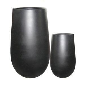 Ensemble de 2 pots de fleurs artificielles de haute qualité en ciment pour la décoration de la maison Pots de jardin en fibre de verre de taille personnalisée - Product Image 2