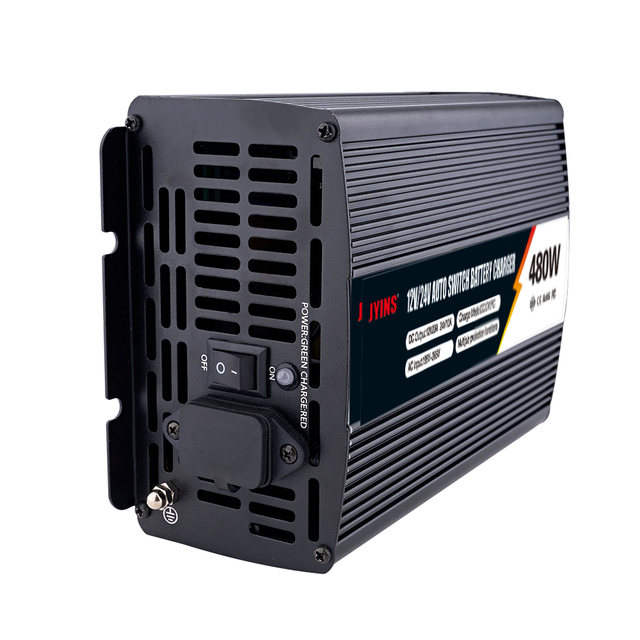 JYINS Smart Lithium Battery Charger for Electric Car AU UK EU US Plugs CE Certified 220-240V Input 12V/20A 24V/10A Output