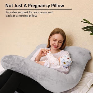 G Shape Pro Maternité Oreiller de Grossesse avec Couverture Amovible Réglable Soutien <span class=keywords><strong>pour</strong></span> Dos Hanche Ventre Jambes <span class=keywords><strong>pour</strong></span> Femmes Enceintes - Product Image 5