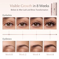 Sérum de croissance des cils à double tête au liposome et aux peptides, sans prostaglandine, Redensyl, Capixyl, rehausseur de sourcils, GMPC Clinic, OEM, marque privée