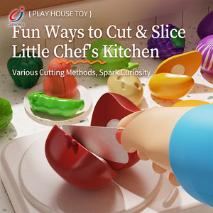 Jouet de cuisine éducatif Montessori Chengji pour enfants, petit <span class=keywords><strong>chef</strong></span>, jeu d'imitation amusant, jouet en plastique pour couper les légumes et les fruits - Product Image 3