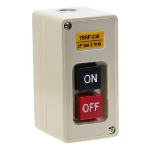 TBSP-330 3 fazlı 3.7KW 30A plastik güç düğme buton kontrol on-off anahtarı paneli