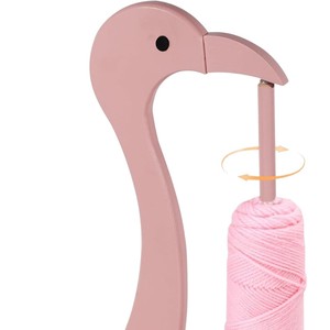 Support de rangement magnétique en bois rose de 12,2 pouces de hauteur pour bobines de fil, pelotes de tricot et boules de laine - Product Image 2