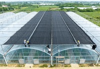 Filet d'ombrage agricole noir en HDPE anti-UV, taux d'ombrage 70 %, pour serre, verger, ferme, protection solaire