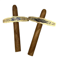 Autocollant d'étiquette de cigare adhésif personnalisé Matériau PET imperméable avec finition brillante Feuille de vinyle autocollante avec impression de logo privé
