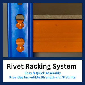 5 Tier Heavy Duty Adjustable Rivet Boltless Powder Coated Steel Storage <b>Racking</b> 300kg Per Level Warehouse Shelving for Garage - Product Image 6