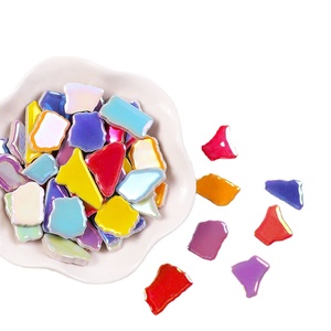 Tuiles de mosaïque en céramique émaillée irrégulières 0,78"-1,57" 1,1 lb Couleurs assorties pour la décoration intérieure, les loisirs créatifs, la fabrication de assiettes, de pots de fleurs, de vases et de tasses - Product Image 5