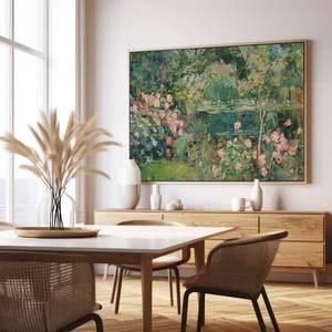 Dipinto Decorativo Vintage con Stagno e Piante per Soggiorno, Decorazione Verde per Casa, Arte Murale, Paesaggio Botanico - Product Image 6