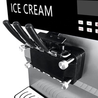 Machine à crème glacée molle à 3 saveurs Machine à yaourt glacé Écran LCD 18L/H