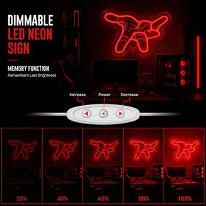 Superhero gesture Letreros Neon LED indoor hanging ambient light shop <b>sign</b> wall decoration light entrance indicator light 5v 12v - Product Image 3