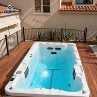 Spa de Natación Sparelax de 4 Metros, Jacuzzi, Bañera de Hidromasaje, Piscina de Hidromasaje, Piscina Infinita al Aire Libre