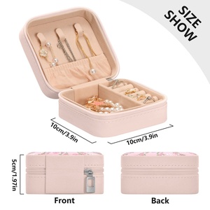 Hawaiian Custom Puakenikeni Luxury Women's Fashion Eco-Friendly Jewelry Organizer Box Compliant Cosmetic Jewelry Bags & <b>Cases</b> - Product Image 4