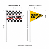 Bandera de Mano Personalizada con Logotipo, Mini Bandera de Poliéster para Eventos Deportivos, Obsequio Promocional para el Día del Deporte de la Empresa o la Escuela