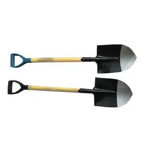 Hot Sale Farm Tools Flat Head Shovel Good Quality Garden Tools Spade Round Shovel With Plastic Y Grip Handle