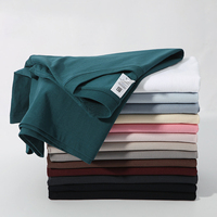 T-shirts personnalisés de haute qualité, épais, surdimensionnés, unis, en coton, pour hommes, avec impression en relief
