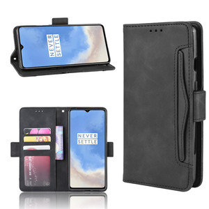 Étui à rabat en cuir pour <span class=keywords><strong>OnePlus</strong></span> Nord <span class=keywords><strong>2T</strong></span> & 9 Pro avec plusieurs emplacements pour cartes, design simple, housse de protection pour <span class=keywords><strong>OnePlus</strong></span> 7T - Product Image 2
