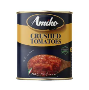 Tomat hancur 400g, 100% tomat Italia dalam kaleng kaleng kaleng