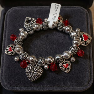 Pulsera de Coral, Cerámica y Perlas Italianas Hecha a Mano # 550 - Product Image 3