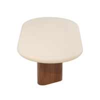 Table d'appoint ovale de style nordique moderne de haute qualité Table basse en ciment pour salon et restaurants