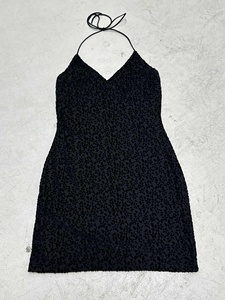 Vestido Mini Bodycon Sexy con Cuello en V Profundo y Textura 3D, Estilo Halter con Lazos, Ajustado y Favorecedor, para Discoteca, Estilo Chica Atrevida Europea Americana - Product Image 6