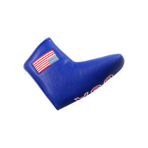 नवीनतम डिजाइन प्रीमियम pu चमड़े 3 डी कढ़ाई प्रिंट लोगो सुरक्षित गोल्फ क्लब कवर चुंबकीय कस्टम गोल्फ पटर ब्लेड हेडकवर - Product Image 4