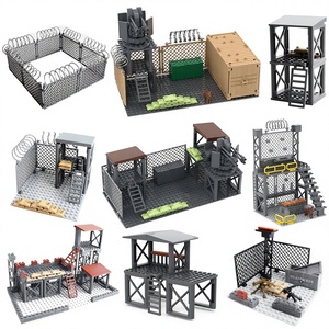 <span class=keywords><strong>Set</strong></span> di 40 Pezzi di Recinzione per Container Militari, Rete di Isolamento in Plastica, Blocchi da Costruzione, Giocattolo per Ragazzi - Product Image 1