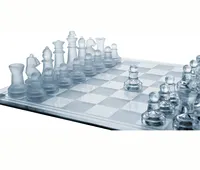 Crystal Drinking Shot Glass Chess Set with Bottle