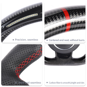 Volant sport en fibre de carbone pour <span class=keywords><strong>Audi</strong></span> B8.5 S4/S5/S6/Q5/Q7 RS5/RS6/RS7 TTRS A1/A3/A4/A5/A6/A7 - 3 branches - Product Image 4