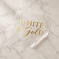 Autocollants adhésifs en PVC estampés à chaud avec du feuille d'or pour l'emballage de cadeaux